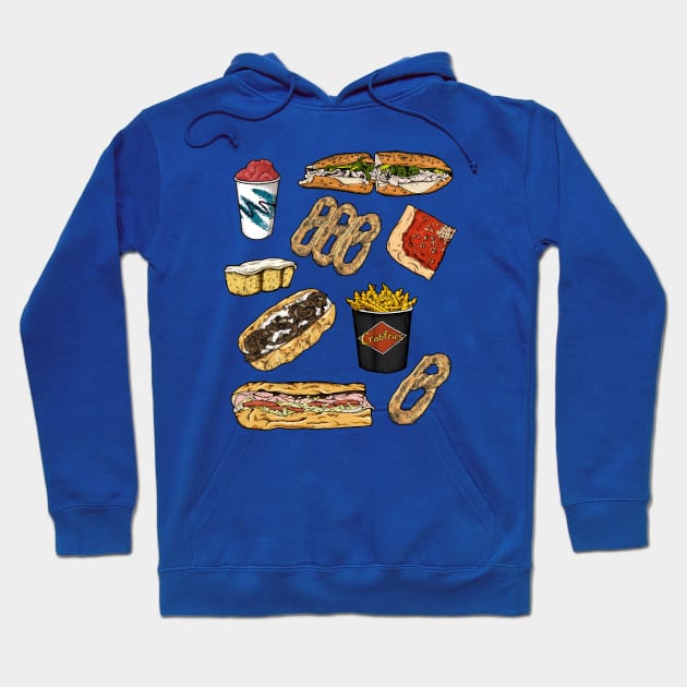 Philly Foods Hoodie by Elizabeth Weglein Art